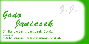 godo janicsek business card